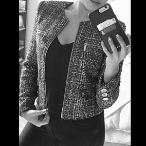 Michael Kors wool blend tweed jacket